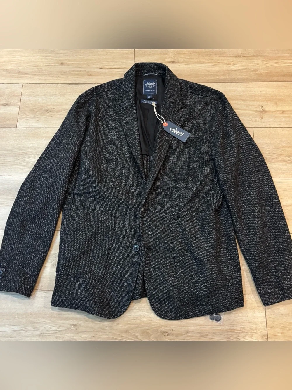 Grayers mens Blazer size XL tweed West End Blazer gray black marl NWT